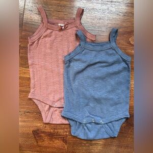 Bundle of Two Kate Quinn Spaghetti Strap Baby Onesies